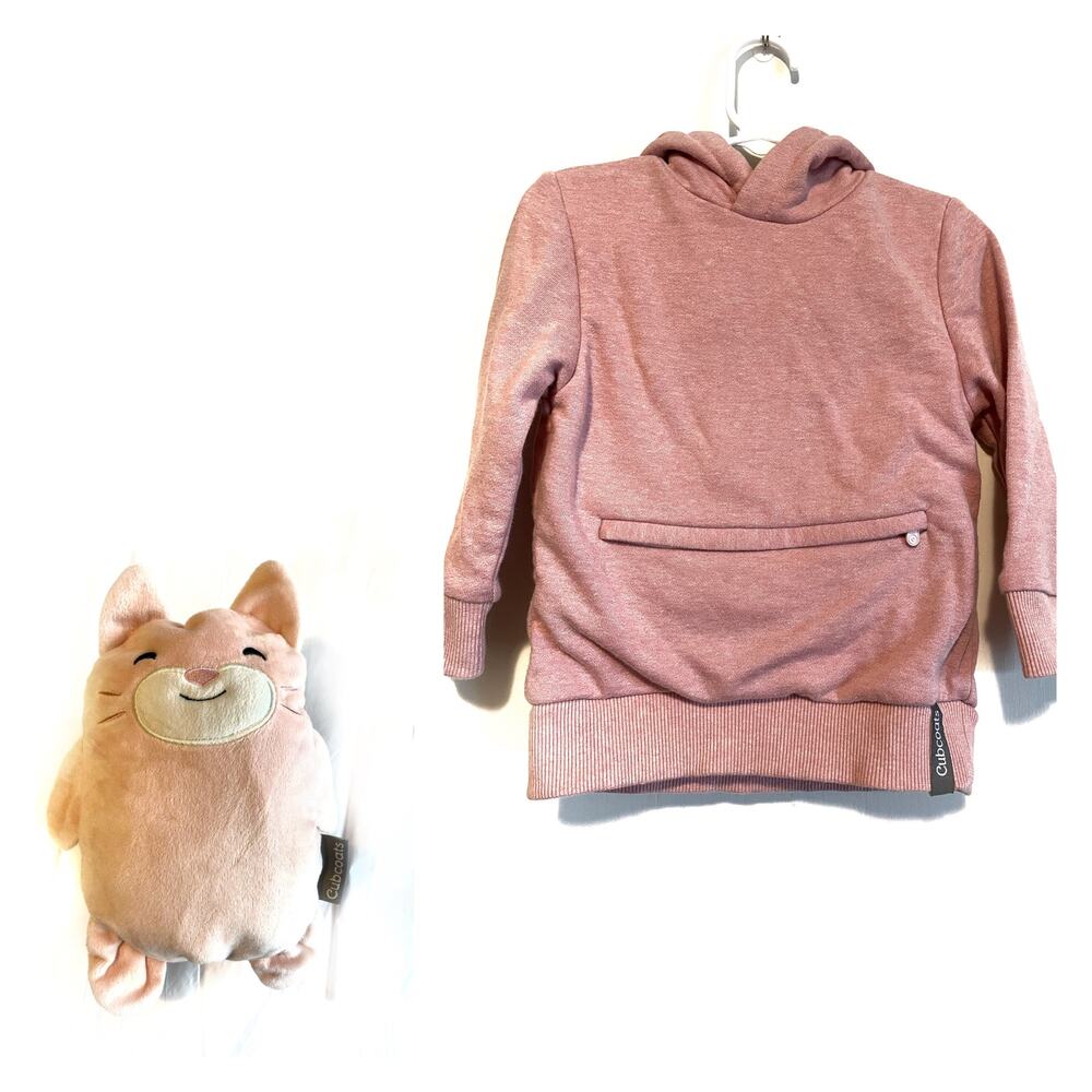 Cubcoats pink convertible hoodie, turns into a plush cat pullover ears Size 2T.